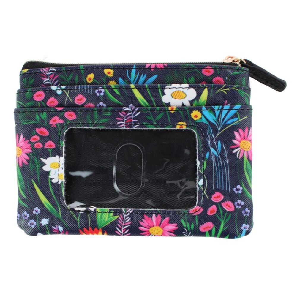 Buxton Women's Colorful Designer Premium Faux Leather Large ID Coin Case